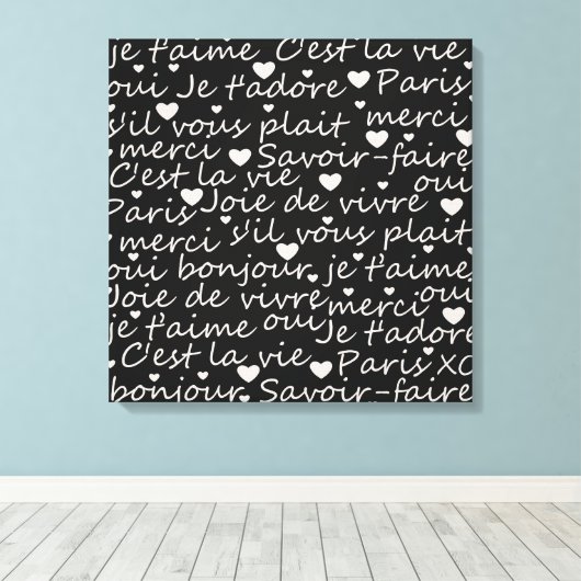 Je t'aime canvas afdruk (Insitu (Houten vloer))