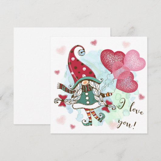 Je t'aime Carte (Devant / Derrière)