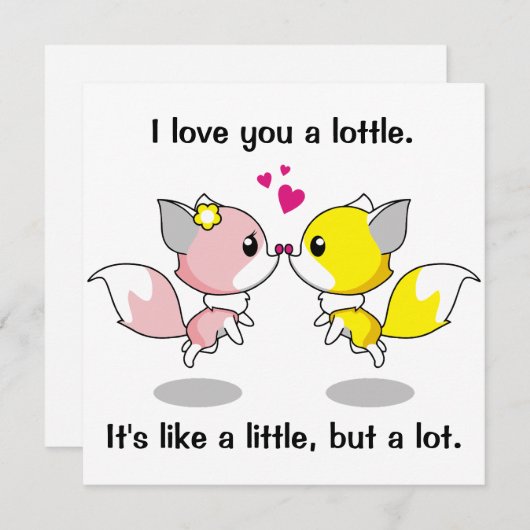 Je T'Aime Carte (Devant / Derrière)