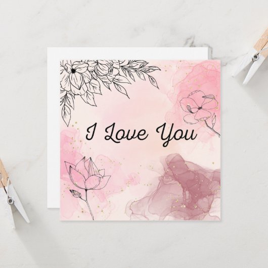 Je t'aime carte (Devant/Arrière en situation)