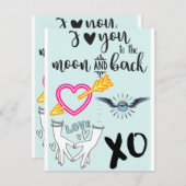 Je t'aime carte (Devant / Derrière)