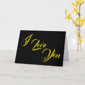 Je t'aime, carte (Fleur jaune)