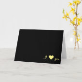 Je t'aime, carte (Fleur jaune)