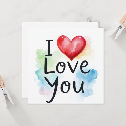 Je T'Aime Carte (Devant/Arrière en situation)