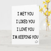 Je T'Aime Carte Anniversaire Pour Elle & Pour Lui (Fleur jaune)