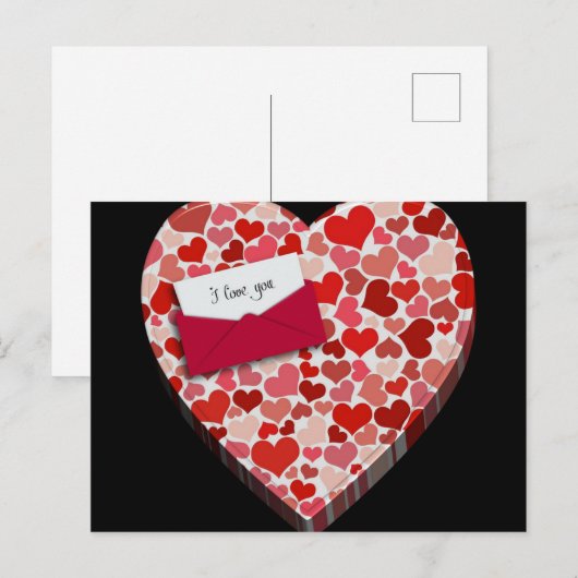 Je t'aime carte cadeau de vacances (Devant / Derrière)