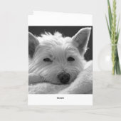 Je t'aime carte - carte mignonne de chien de (Dos)