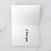 Je t'aime Carte d'amour des fleurs de carte Valent (Intérieur)