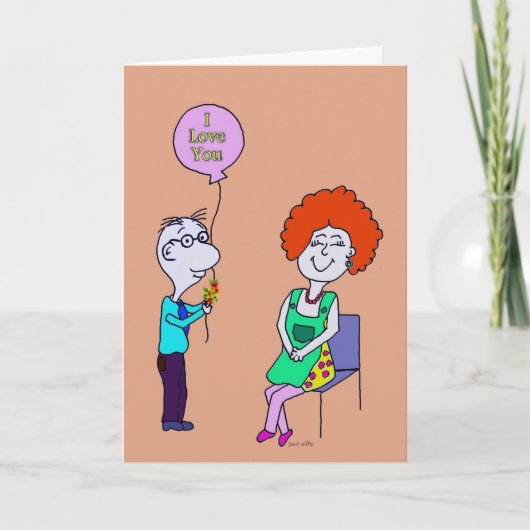"Je t'aime" carte d'Anniversay (Devant)