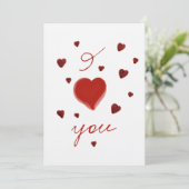Je t'aime carte de cœur (Debout devant)