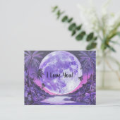 Je t'aime - Carte de la Saint-Valentin de la Lune (Debout devant)