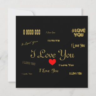 Je t'aime Carte de remerciements