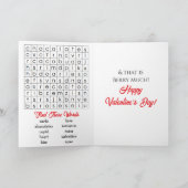 Je t'aime | Carte de Saint-Valentin à thème gaufre (Intérieur)