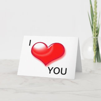 Je t'aime carte de Saint Valentin de coeur