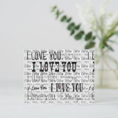 Je t'aime carte de sauvegarde de date de mariage d (Debout devant)