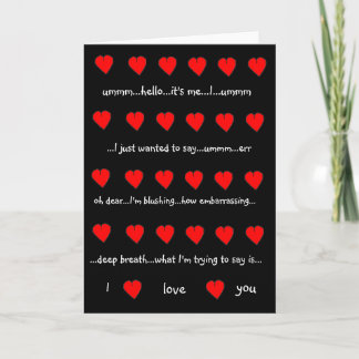 "Je t'aime" carte de Valentines (style de Hugh