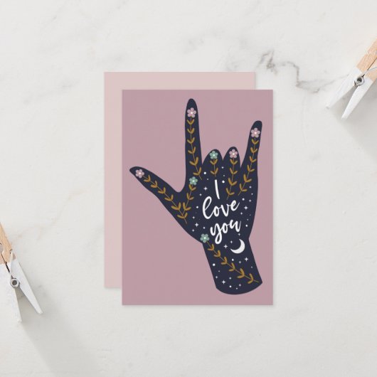 Je T'Aime Carte Main (Devant/Arrière en situation)