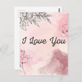 Je t'aime carte postale (Devant / Derrière)