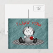 Je t'aime Carte postale de Saint Valentin (Devant / Derrière)