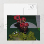 Je T'Aime Carte Postale Frog (Devant / Derrière)