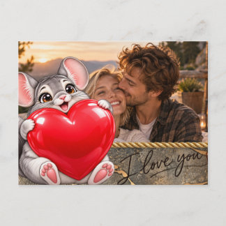 Je t'aime Carte postale photo personnalisée