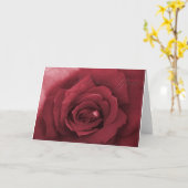 Je t'aime carte rouge rose (Fleur jaune)