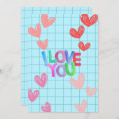 Je T'Aime Carte | Saint-Valentin (Devant / Derrière)