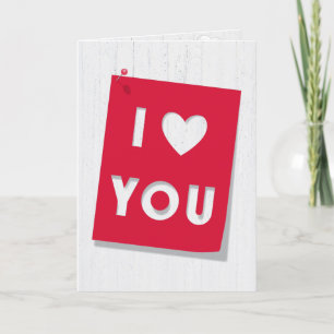 Je t'aime Carte Saint Valentin sur le bois