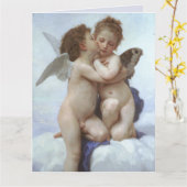 JE T'AIME, CARTES DE BÉBÉS ANGES BOUGUEREAU (Fleur jaune)