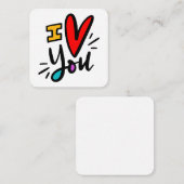 Je t'aime Cartes de notes minuscules (Devant / Derrière)