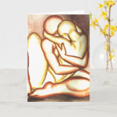 Je t'aime cartes romantiques d'étreinte (Fleur jaune)