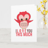 Je T'Aime Cette Carte De Chouette (Fleur jaune)