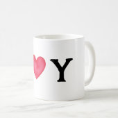je t'aime charmant coeur mug (Devant droit)