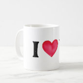 je t'aime charmant coeur mug (Devant gauche)