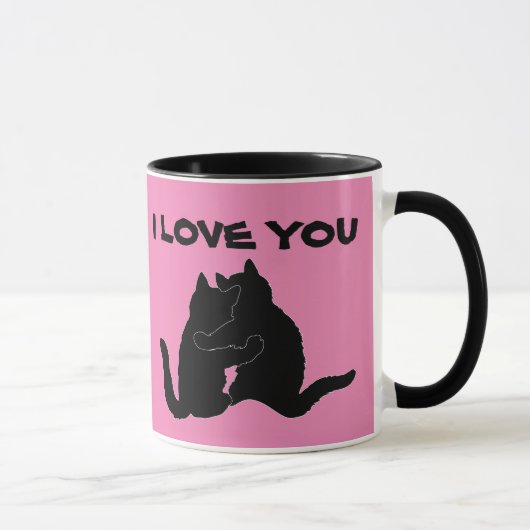 JE T'AIME CHAT CAFÉ MUGS (Droite)