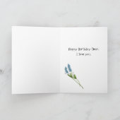 Je T'Aime Chère Carte Anniversaire (Intérieur)
