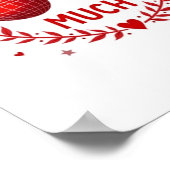 Je t'aime Cherry Much Affiche d'impression Rouge D (Coin)