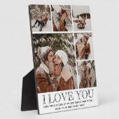 "JE T'AIME" & Citation Plaque de Collage Photo Mod (Côté)