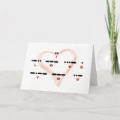 JE T'AIME - Code Morse & Carte de Lettres (Devant)