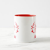Je t'aime Coeur Heureuse Sainte-Valentin Mug (Centre)