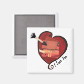 Je t'aime coeur Magnet (Recto/Verso)