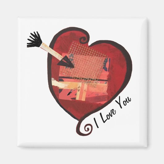 Je t'aime coeur Magnet (Devant)