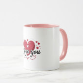 Je T'Aime Coeur Mug (Devant droit)