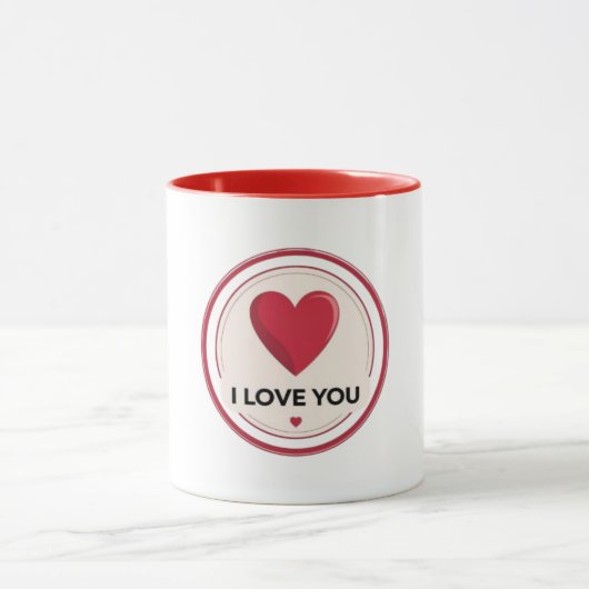 Je T'Aime Coeur Mug (Centre)