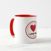 Je T'Aime Coeur Mug (Devant gauche)