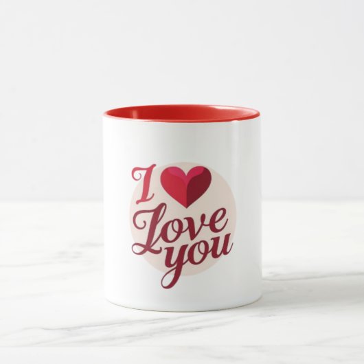 Je T'Aime Coeur Mug (Centre)