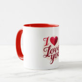 Je T'Aime Coeur Mug (Devant gauche)