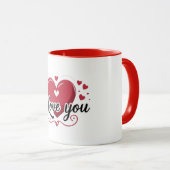 Je T'Aime Coeur Mug (Devant droit)