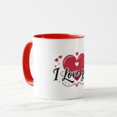 Je T'Aime Coeur Mug (Devant gauche)
