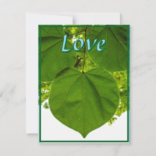 Je t'aime comme le soleil Carte de vacances Leaf F (Devant)
